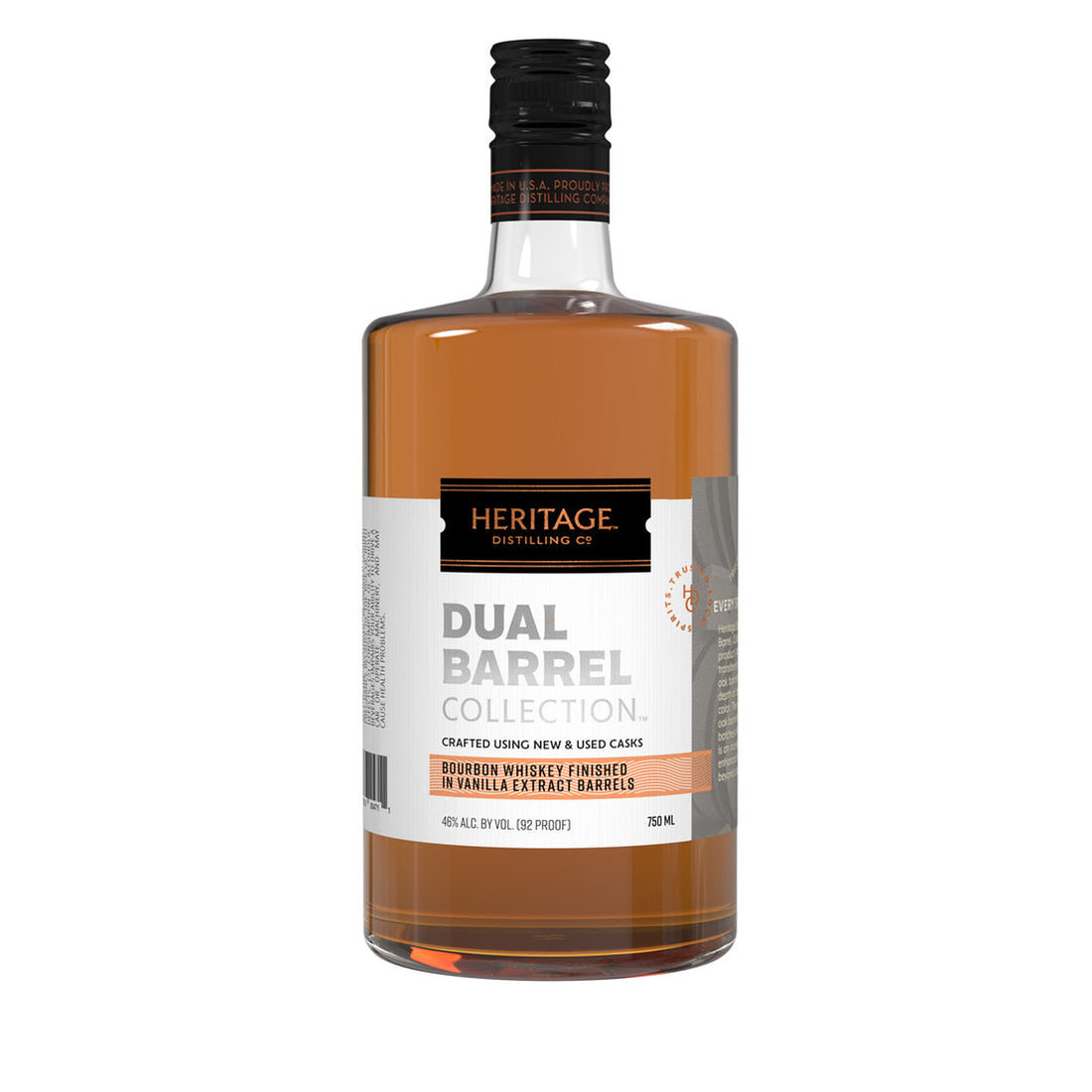 Heritage Distilling Dual Barrel Vanilla Bourbon Whiskey 750ml - ForWhiskeyLovers.com