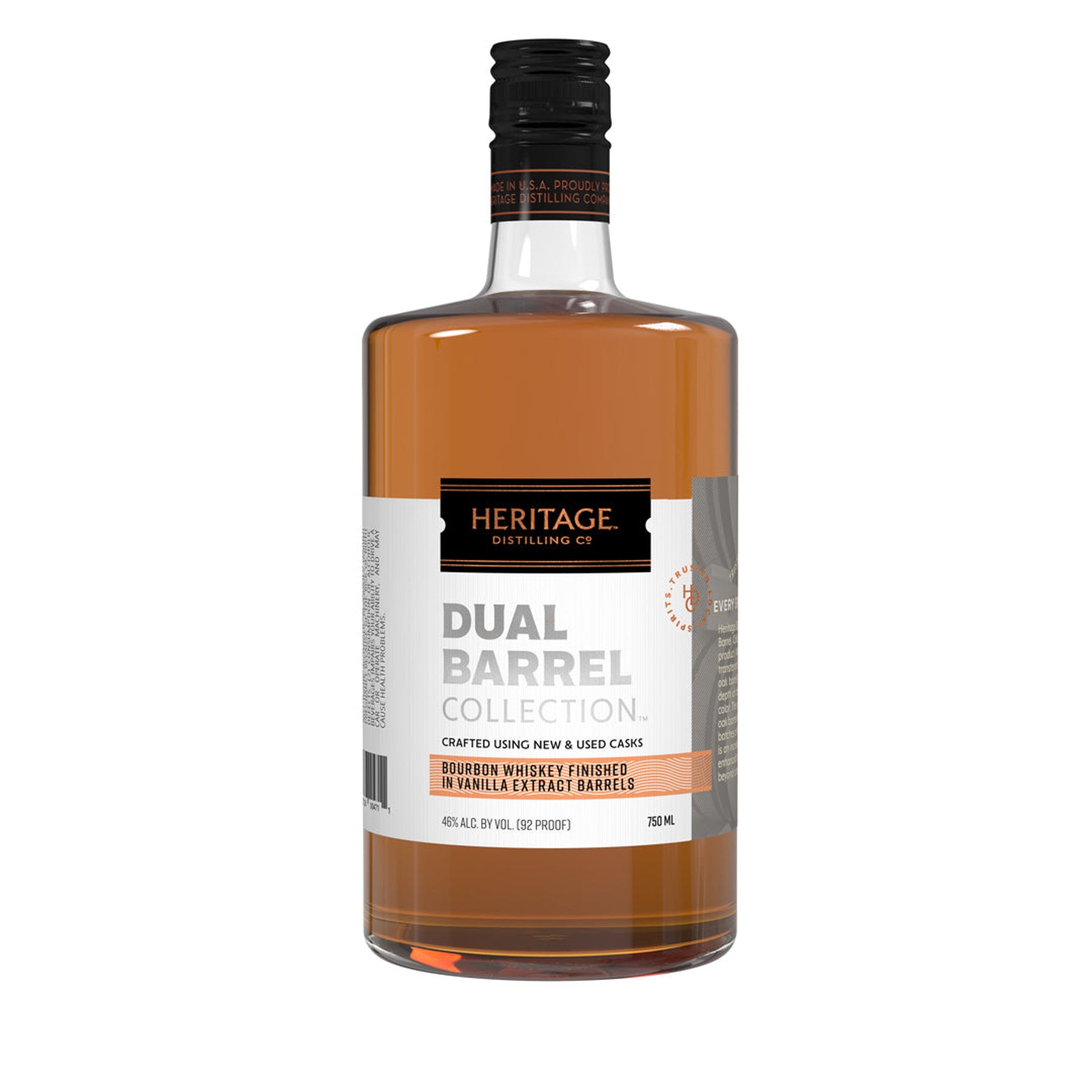Heritage Distilling Dual Barrel Vanilla Bourbon Whiskey 750ml - ForWhiskeyLovers.com