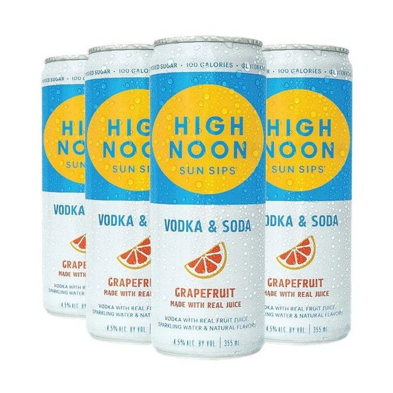 High Noon Grapefruit Hard Seltzer 4-Pack - ForWhiskeyLovers.com