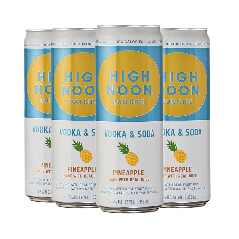 High Noon Pineapple Hard Seltzer 4-Pack - ForWhiskeyLovers.com