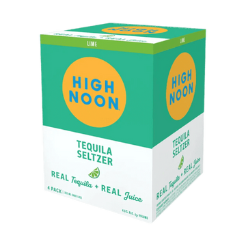 High Noon Tequila Lime Seltzer 4-pack Cans - ForWhiskeyLovers.com