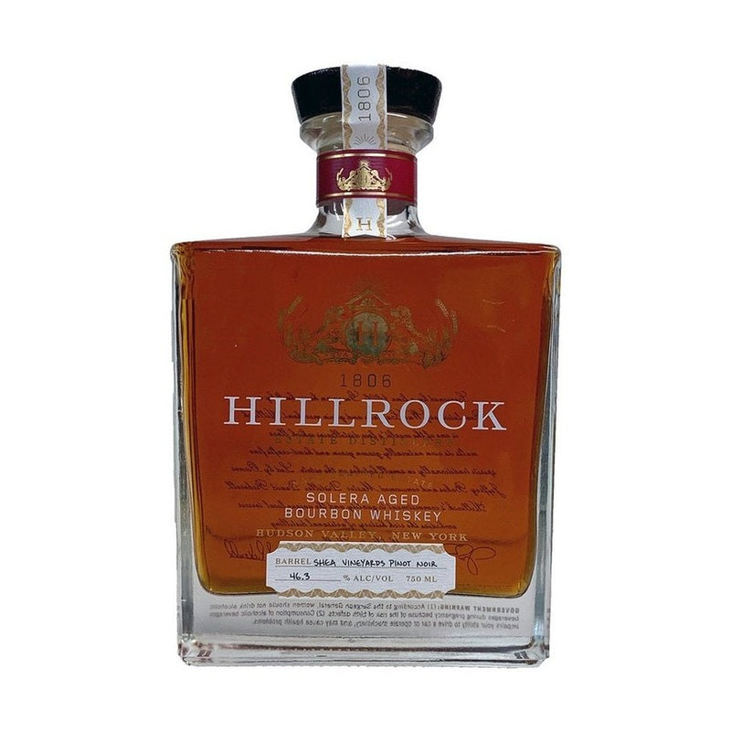 Hillrock Solera Aged Pinot Noir Finish Bourbon Whiskey - ForWhiskeyLovers.com