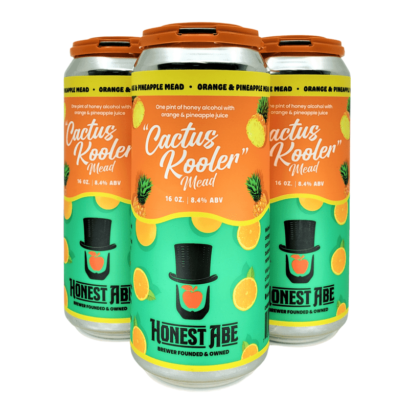 Honest Abe 'Cactus Kooler' Orange & Pineapple Mead 4-Pack - ForWhiskeyLovers.com
