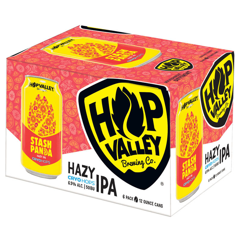 Hop Valley Brewing Co. Stash Panda Hazy IPA Beer 6-Pack ...