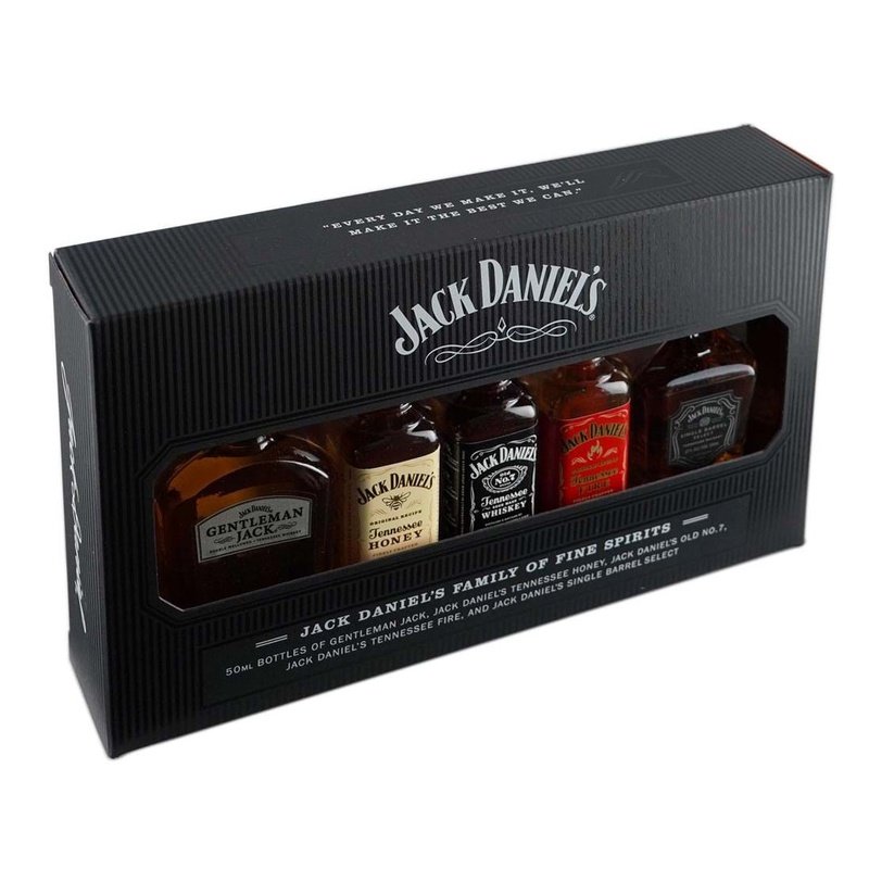 Jack Daniel's Family of Fine Spirits 5-Pack Gift Set - ForWhiskeyLovers.com