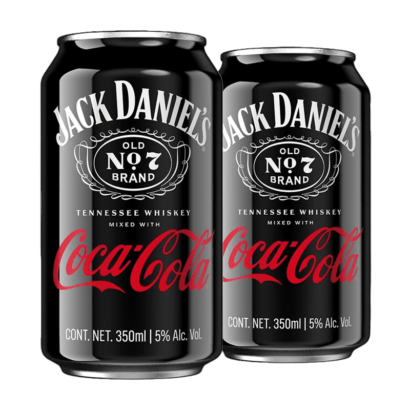 Jack Daniel's Whiskey & Coca-Cola Canned Cocktail 4-Pack - ForWhiskeyLovers.com
