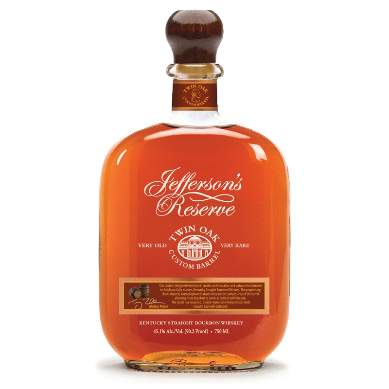 Jefferson's Reserve Twin Oak Custom Barrel Kentucky Straight Bourbon Whiskey - ForWhiskeyLovers.com