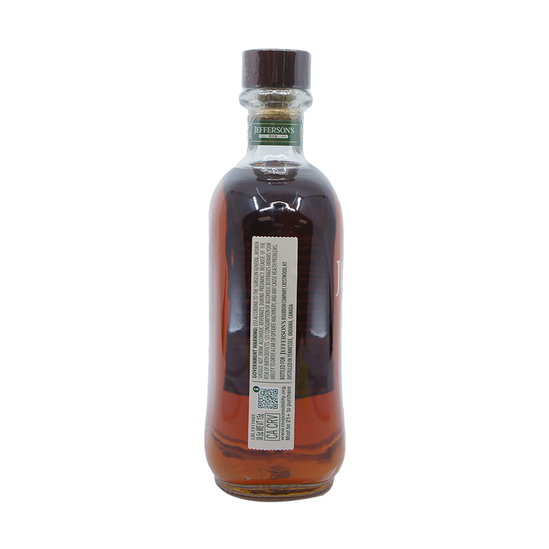 Jefferson's Small Batch Kentucky Straight Rye Whiskey - ForWhiskeyLovers.com