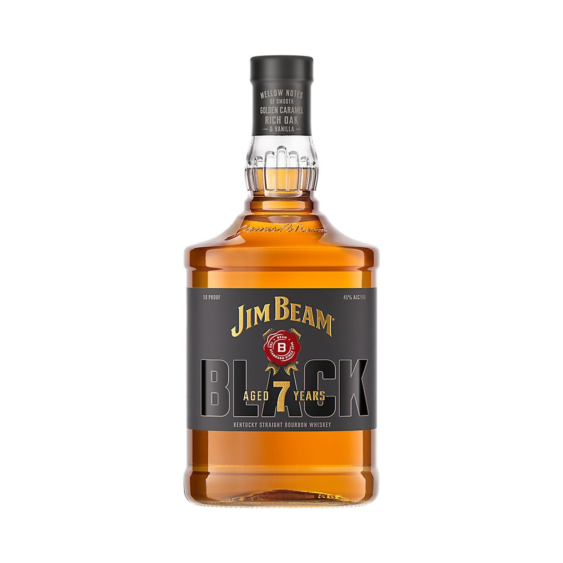 Jim Beam Black 7 Year Old Kentucky Straight Bourbon Whiskey 1.75L - ForWhiskeyLovers.com
