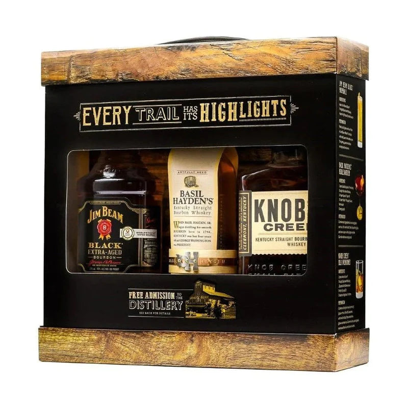 Jim Beam Black / Basil Hayden / Knob Creek 9 Year Old 3-Pack 375ml - ForWhiskeyLovers.com
