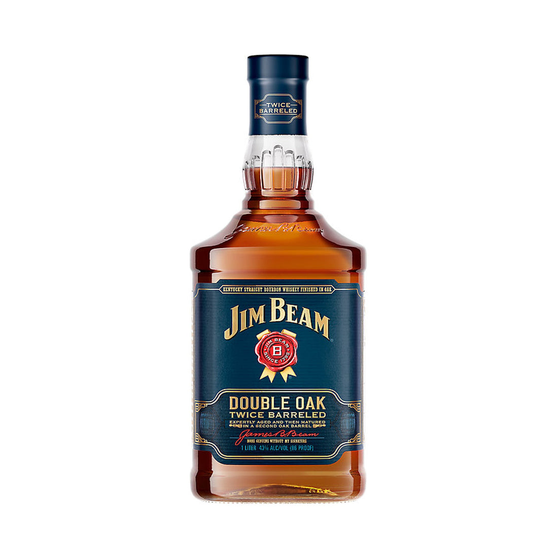 Jim Beam Double Oak Twice Barreled Kentucky Straight Bourbon 1L - ForWhiskeyLovers.com