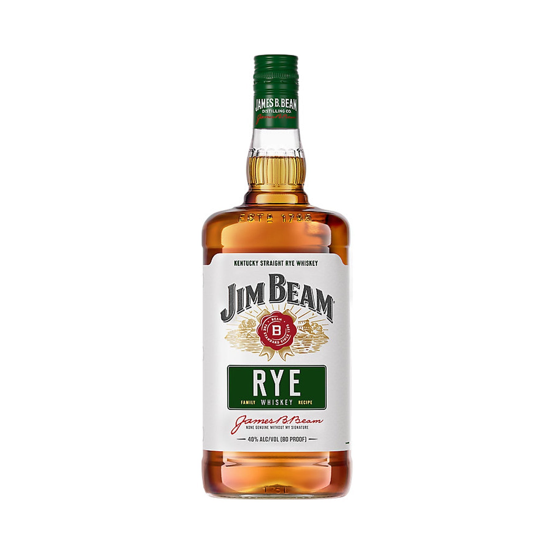 Jim Beam Kentucky Straight Rye Whiskey 1.75L - ForWhiskeyLovers.com