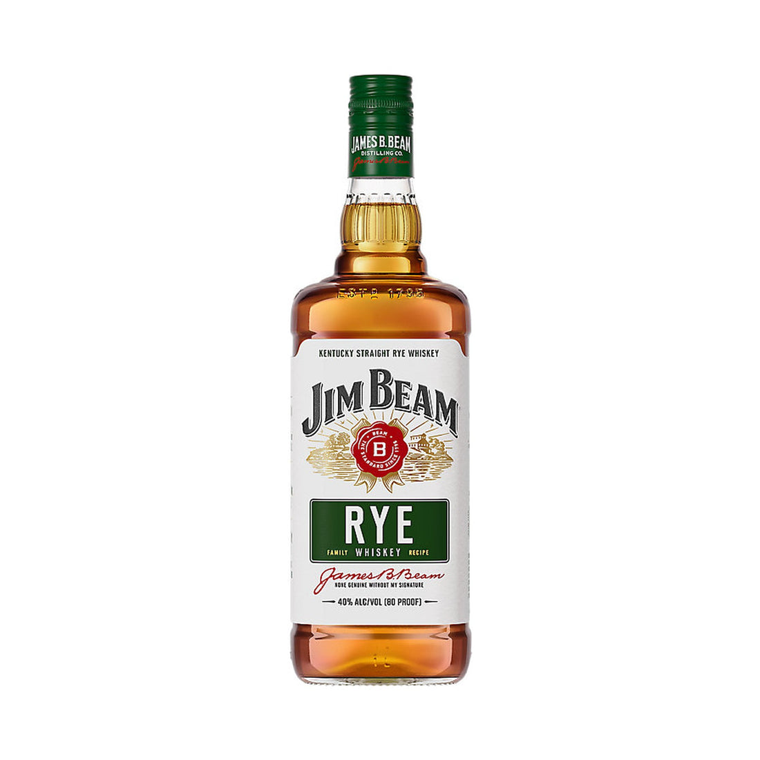 Jim Beam Kentucky Straight Rye Whiskey 1L - ForWhiskeyLovers.com