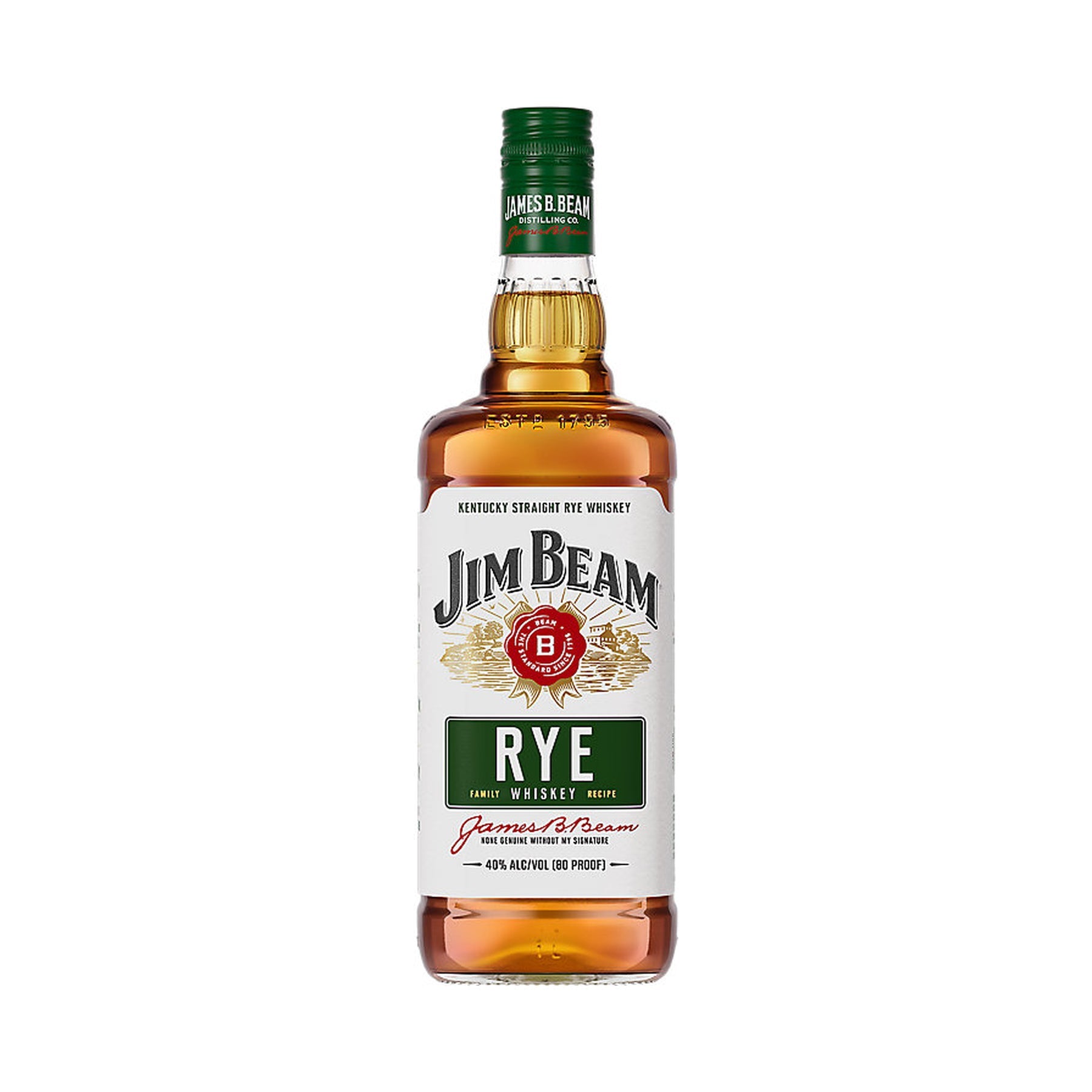 Jim Beam Kentucky Straight Rye Whiskey 1L - ForWhiskeyLovers.com