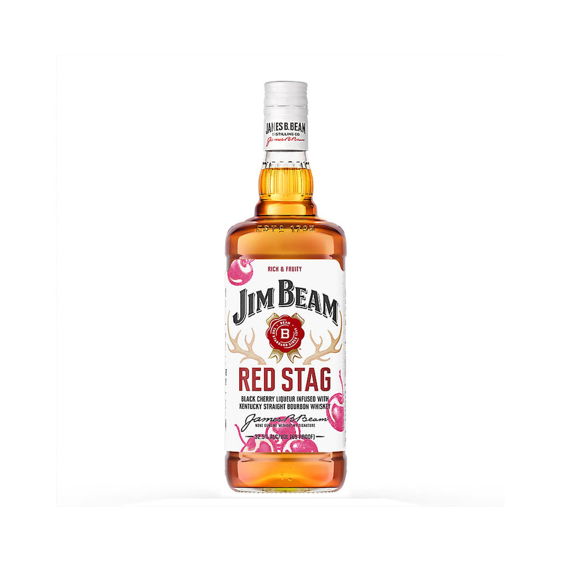 Jim Beam Red Stag Black Cherry Flavored Whiskey 1L - ForWhiskeyLovers.com