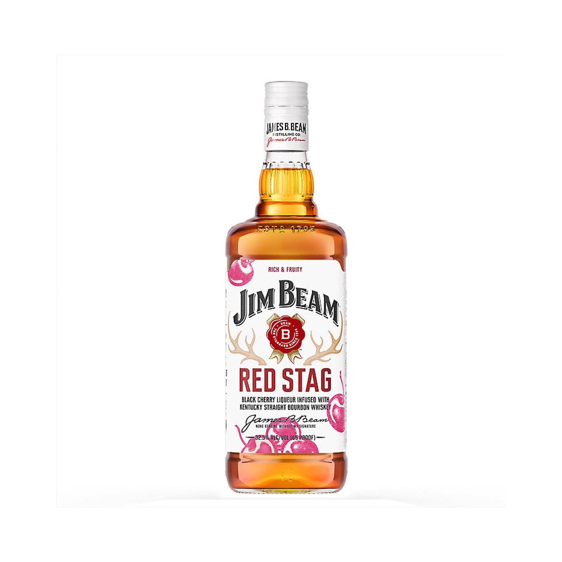 Jim Beam Red Stag Black Cherry Flavored Whiskey 1L - ForWhiskeyLovers.com