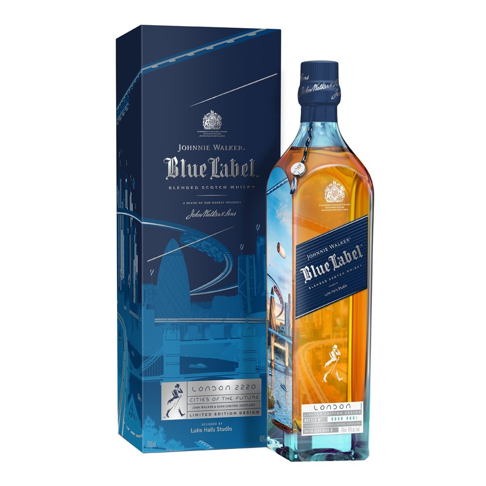 Johnnie Walker Blue Label Cities of the Future London 2220 Scotch Whisky 750 ML - ForWhiskeyLovers.com