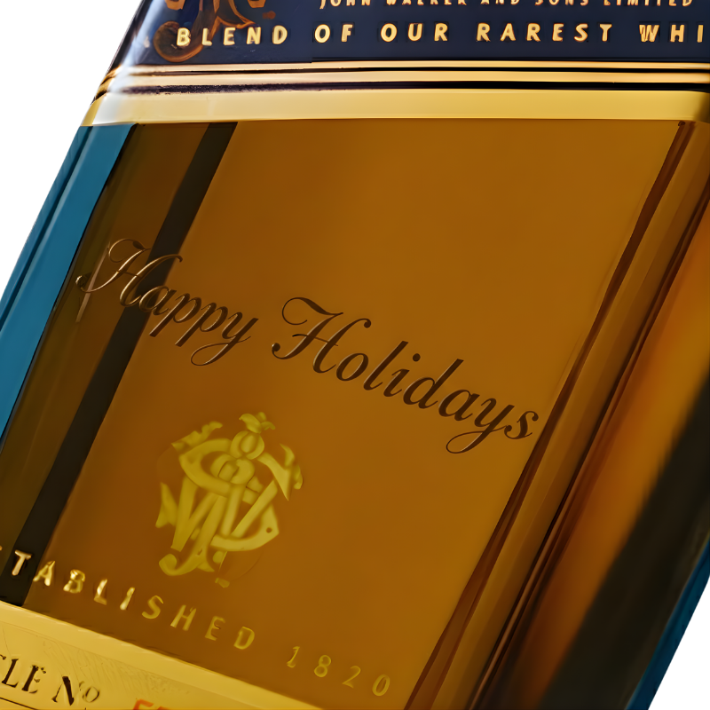 Johnnie Walker Blue Label - "Merry Christmas" Engraved Edition - ForWhiskeyLovers.com