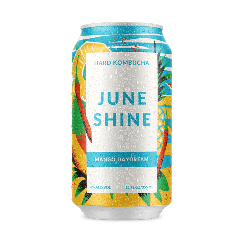 JuneShine Mango Day Hard Kombucha 4-pack Cans - ForWhiskeyLovers.com