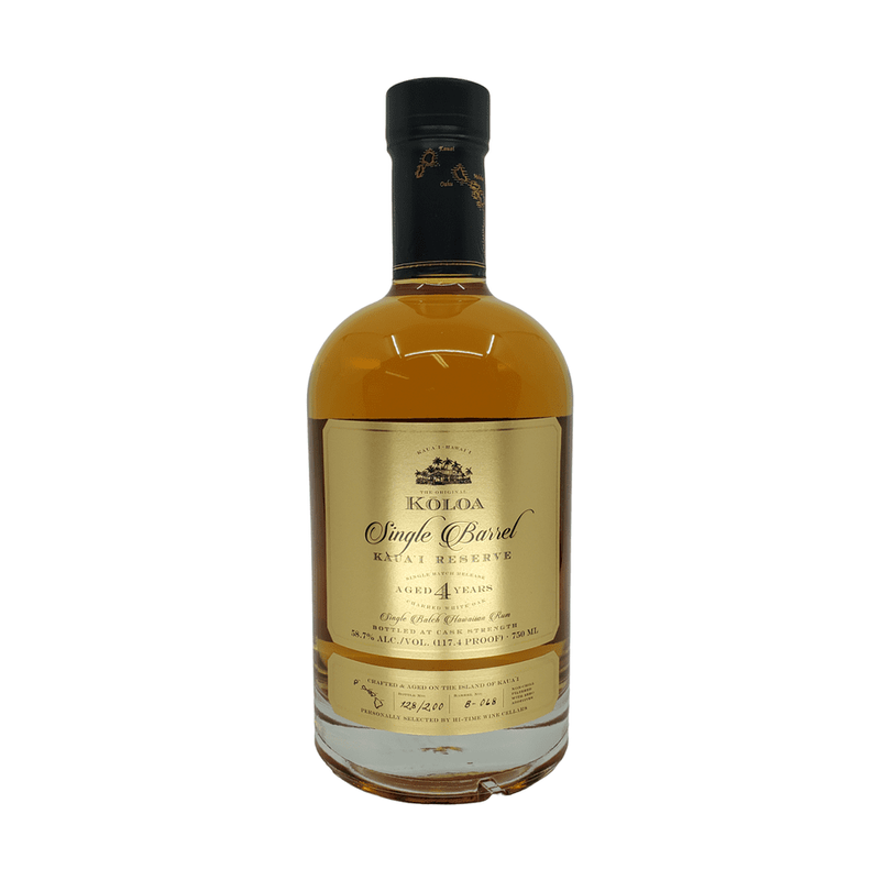 Kōloa Kaua'i 4 Year Old Single Barrel Reserve Rum - ForWhiskeyLovers.com