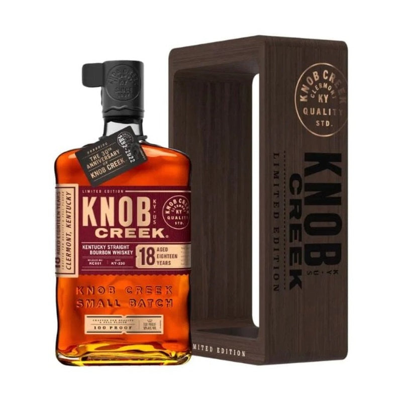 Knob Creek 18 Year Old 30th Anniversary Kentucky Straight Bourbon Whiskey - ForWhiskeyLovers.com