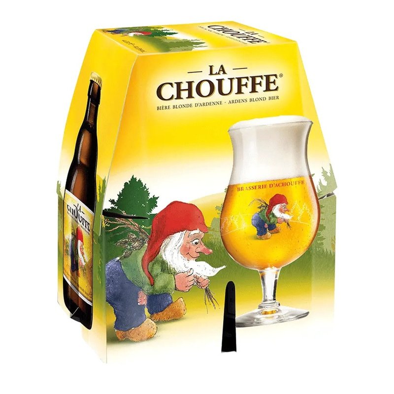 La Chouffe Belgian Blonde Ale Beer 4-Pack - ForWhiskeyLovers.com