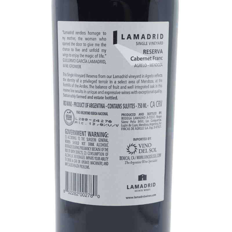Lamadrid Cabernet Franc 2022 - ForWhiskeyLovers.com