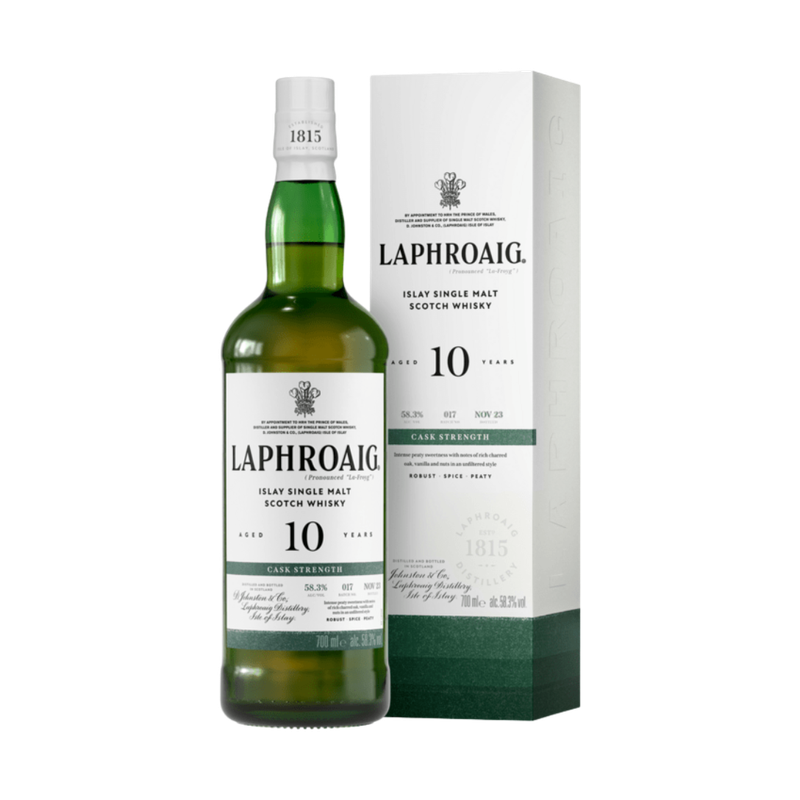 Laphroaig 10 Year Old Cask Strength Batch #017 Islay Single Malt Scotch Whisky - ForWhiskeyLovers.com