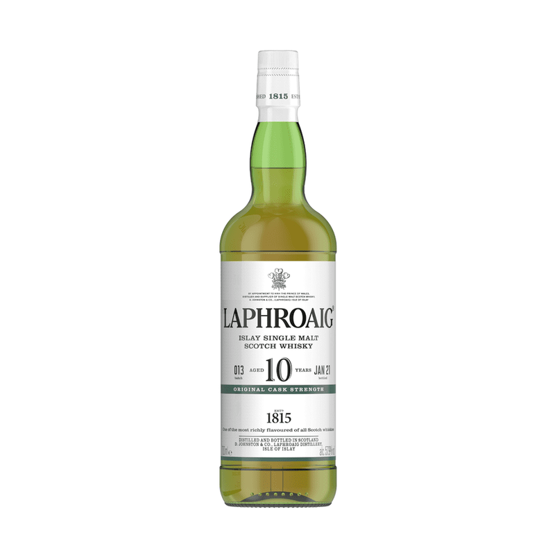 Laphroaig 10 Year Old Original Cask Strength Islay Single Malt Scotch Whisky - ForWhiskeyLovers.com