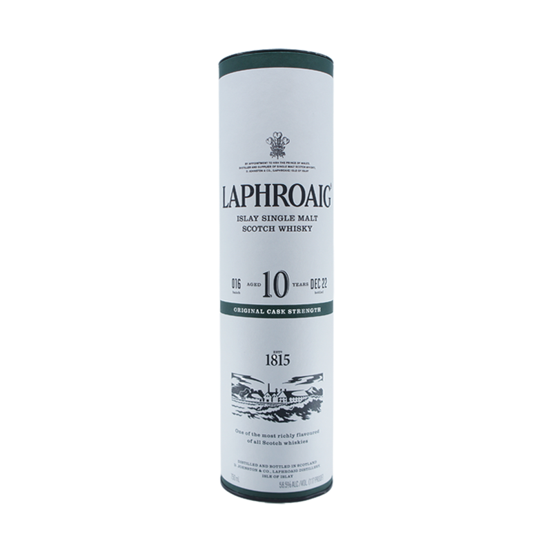 Laphroaig 10 Year Old Original Cask Strength Islay Single Malt Scotch Whisky - ForWhiskeyLovers.com
