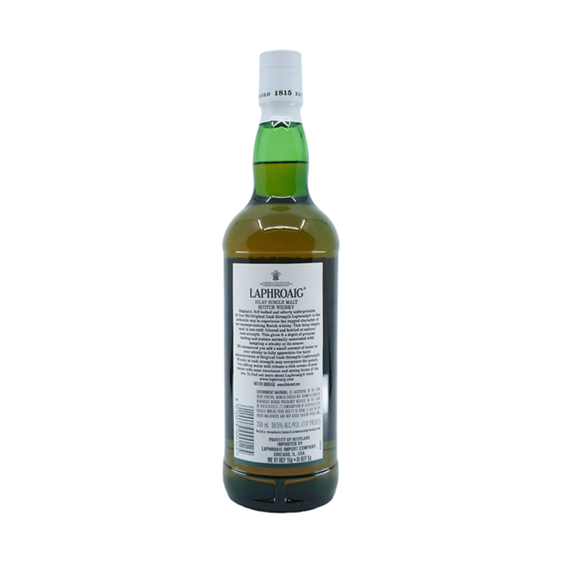 Laphroaig 10 Year Old Original Cask Strength Islay Single Malt Scotch Whisky - ForWhiskeyLovers.com