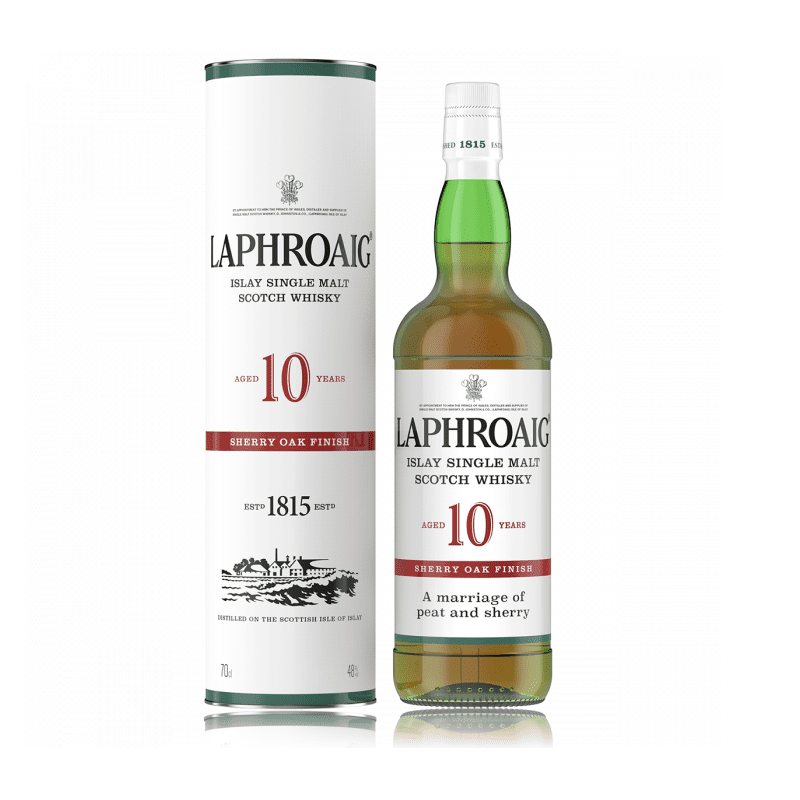 Laphroaig 10 Year Old Sherry Oak Finish Islay Single Malt Scotch Whisky - ForWhiskeyLovers.com