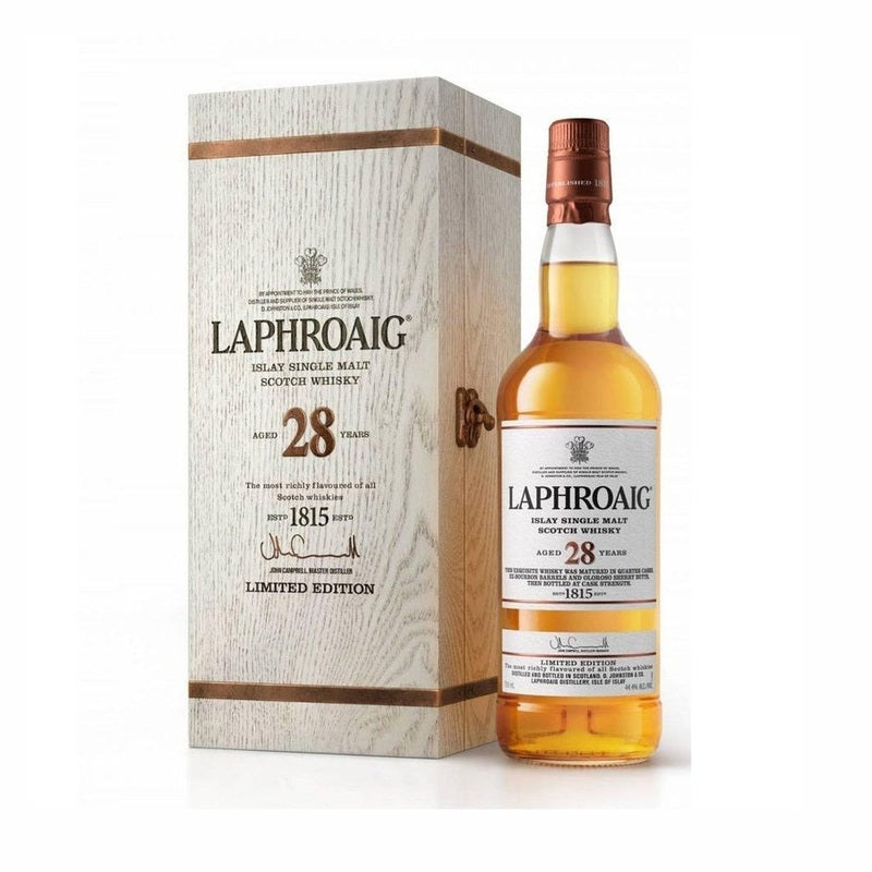 Laphroaig 28 Year Old Islay Single Malt Scotch Whisky Limited Edition - ForWhiskeyLovers.com