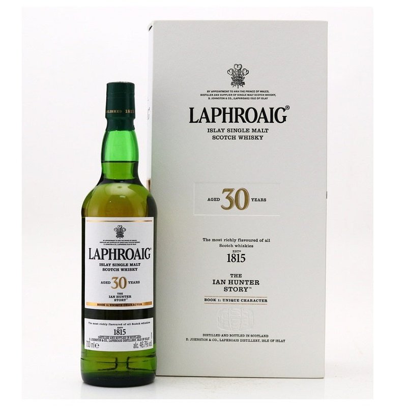 Laphroaig 30 Year Old 'The Ian Hunter Story Book 1: Unique Character' Islay Single Malt Scotch Whisky - ForWhiskeyLovers.com