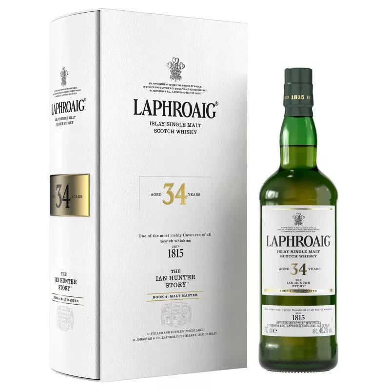 Laphroaig 34 Year Old 'The Ian Hunter Story Book 4: Malt Master' Islay Single Malt Scotch Whisky - ForWhiskeyLovers.com