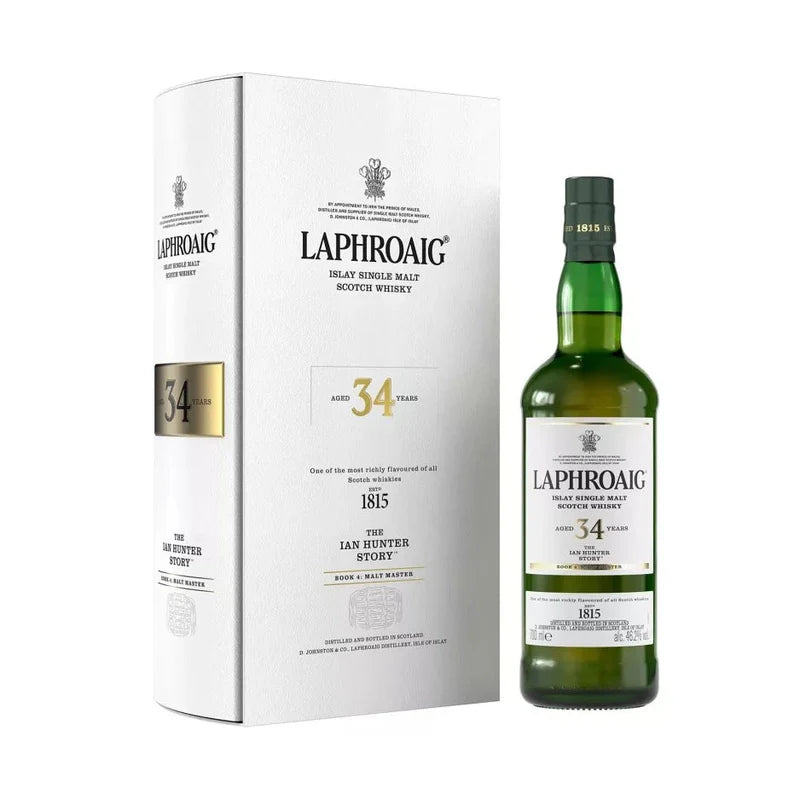 Laphroaig 34 Year Old 'The Ian Hunter Story Book 4: Malt Master' Islay Single Malt Scotch Whisky - ForWhiskeyLovers.com