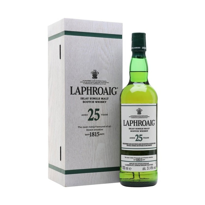 Laphroaig Scotch Single Malt 25 Year Cask Strength 750ml - ForWhiskeyLovers.com