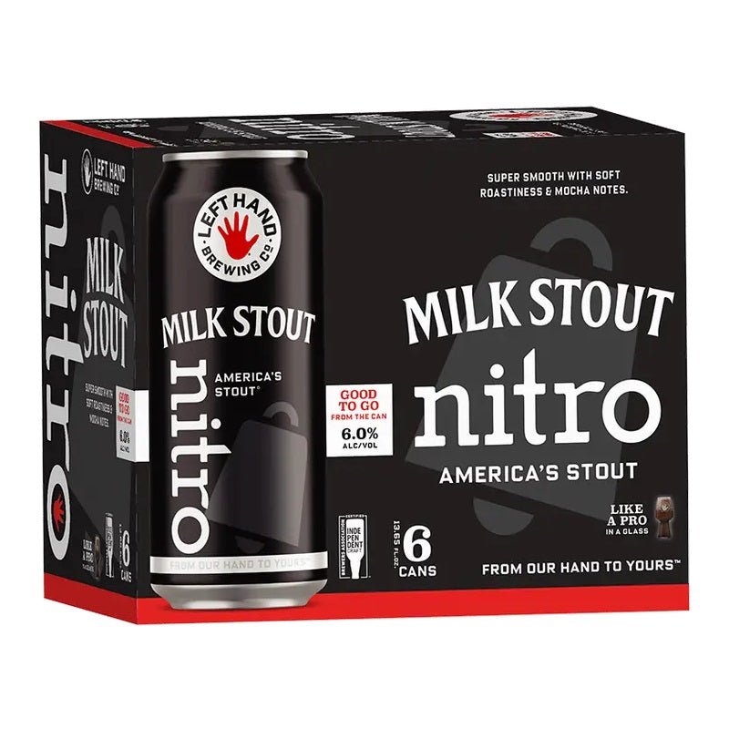 Left Hand Brewing Co. Nitro Milk Stout Beer 6-Pack Bottles - ForWhiskeyLovers.com