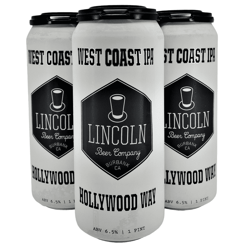 Lincoln Beer Co. Hollywood Way West Coast IPA Beer 4-Pack - ForWhiskeyLovers.com
