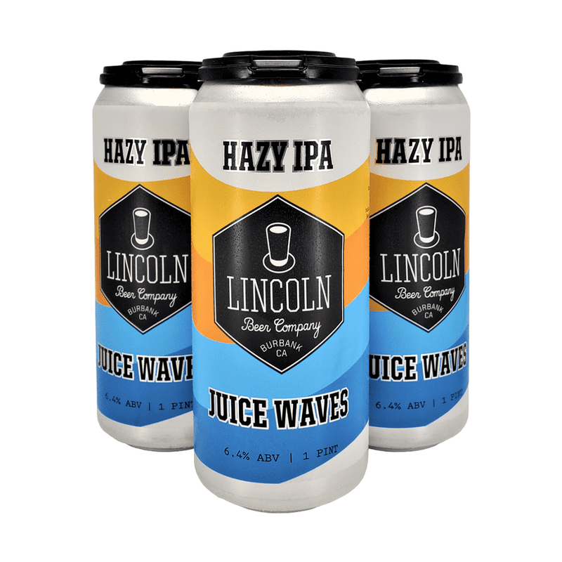 Lincoln Beer Co. Juice Waves Hazy IPA Beer 4-Pack - ForWhiskeyLovers.com