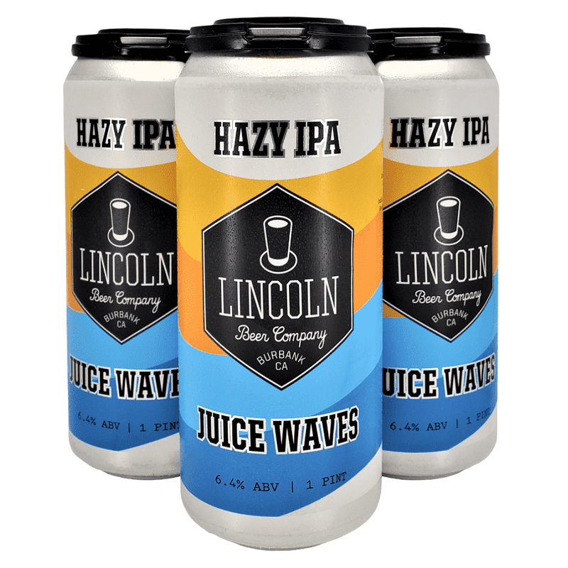Lincoln Beer Co. Juice Waves Hazy IPA Beer 4-Pack - ForWhiskeyLovers.com