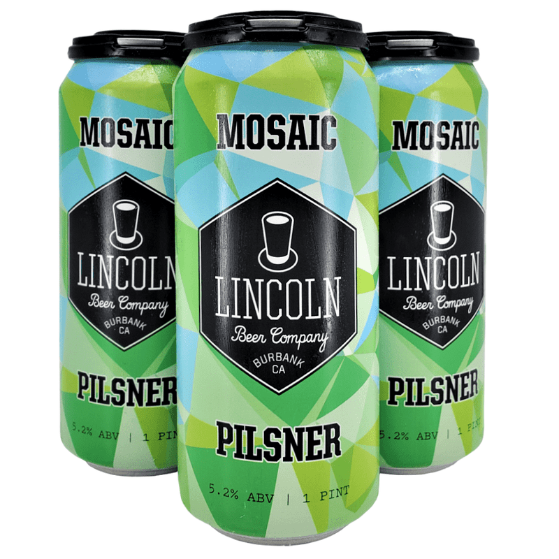 Lincoln Beer Co. Mosaic Pilsner Beer 4-Pack - ForWhiskeyLovers.com