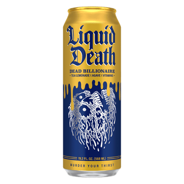 Liquid Death Dead Billionaire Iced Tea - ForWhiskeyLovers.com
