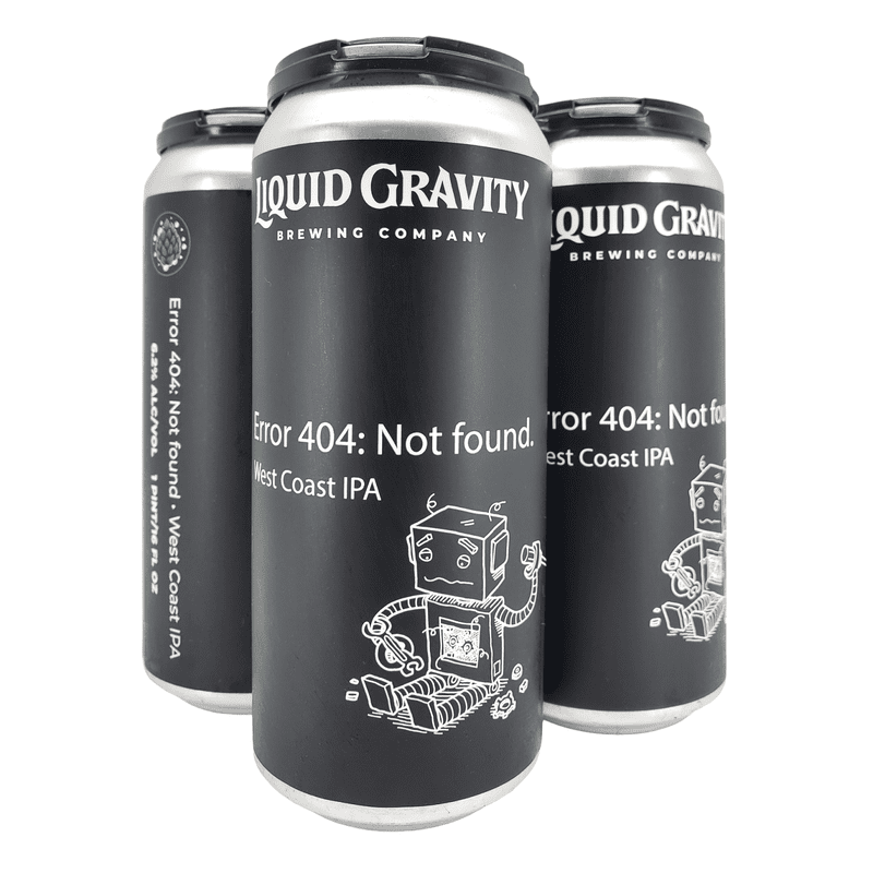Liquid Gravity Brewing '404 Not Found West Coast IPA' 4-Pack - ForWhiskeyLovers.com