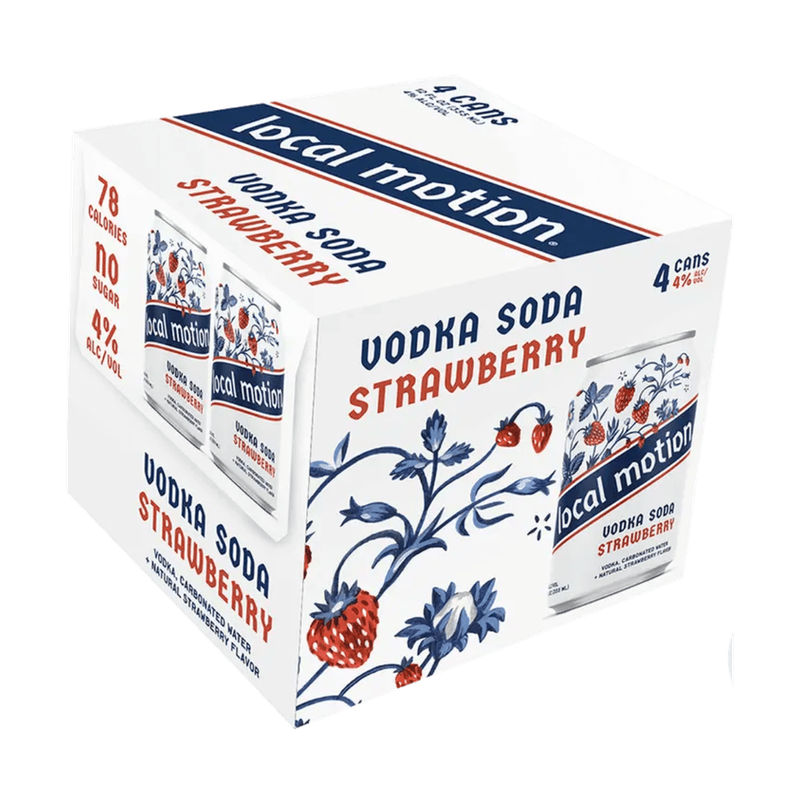 Local Motion - Strawberry Vodka Soda 4-Pack - ForWhiskeyLovers.com