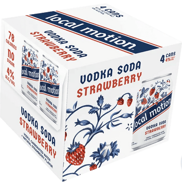 Local Motion - Strawberry Vodka Soda 4-Pack - ForWhiskeyLovers.com