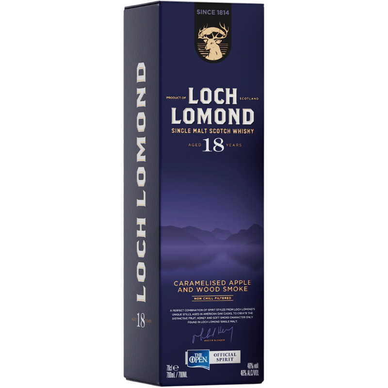 Loch Lomond Single Malt Scotch Caramelised Apple and Wood Smoke 18 Year - ForWhiskeyLovers.com