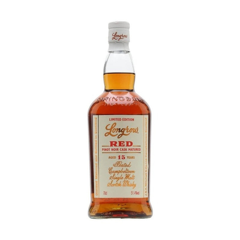 Longrow 'Red' 15 Year Old Pinot Noir Cask Matured Peated Campbeltown Single Malt Scotch Whisky - ForWhiskeyLovers.com