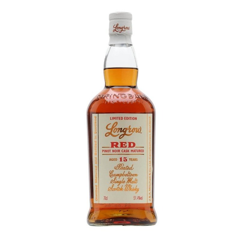 Longrow 'Red' 15 Year Old Pinot Noir Cask Matured Peated Campbeltown Single Malt Scotch Whisky - ForWhiskeyLovers.com