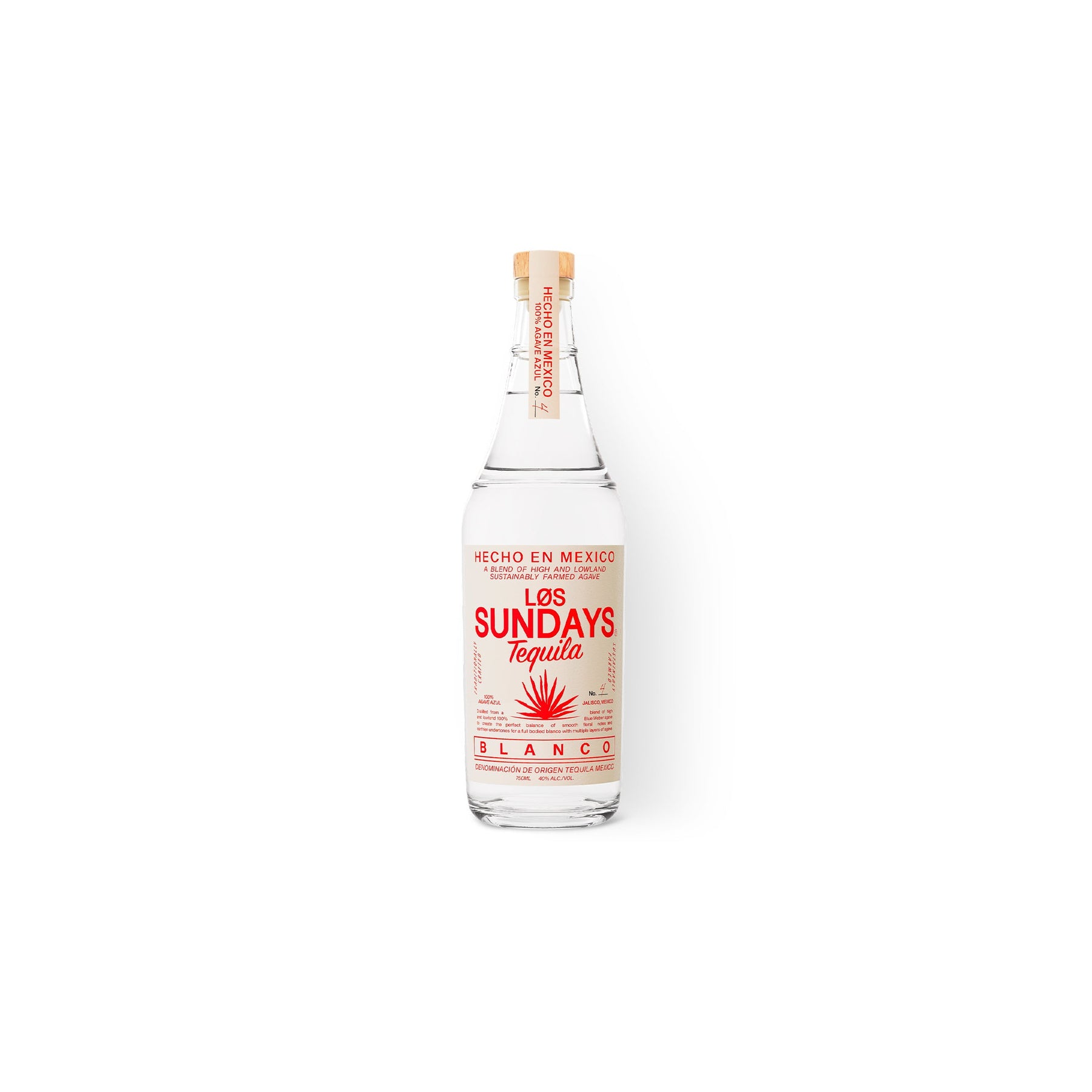 Los Sundays Blanco Tequila No. 4 White Label 750ml - ForWhiskeyLovers.com